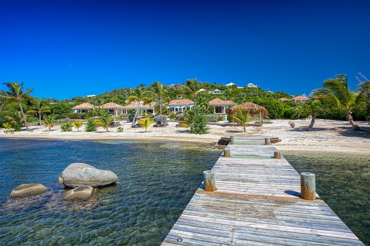St Martin villa rental with private beach - Boat dock